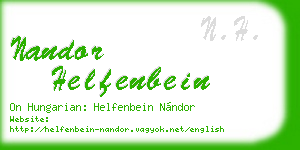nandor helfenbein business card